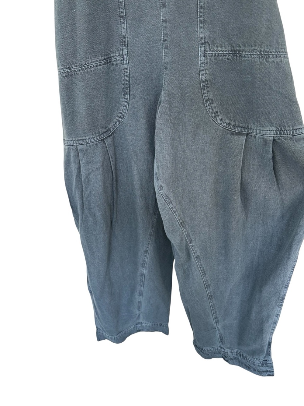 Free People | We The Free • Felix Tapered Overalls Flint Stone Blue - Picture 11 of 14